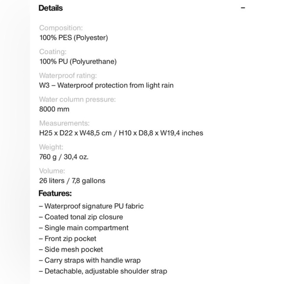 Rains Trail Gym Travel Overnight Bag Black New With Tag - Picture 7 of 8